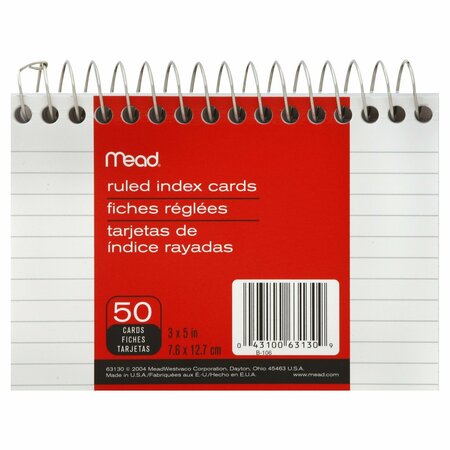 MEAD Ruled Wire Bound 3 x 5 Index Cards 656429